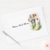 engel met Christelijk kruis Rechthoekige Sticker (Envelop)