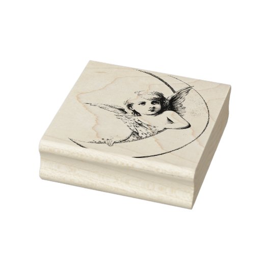 ENGEL MET CRESCENT MOON RUBBER STEMPEL (Stempel)