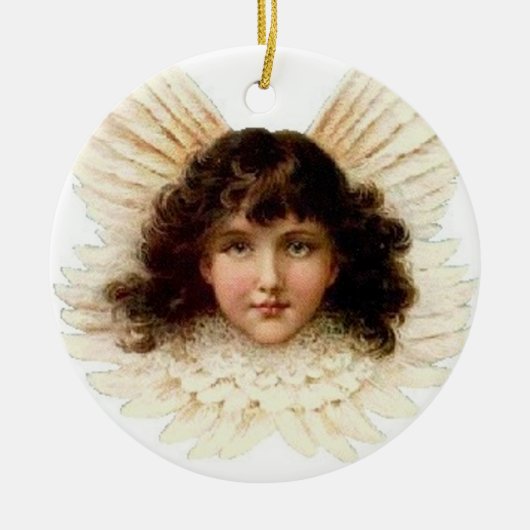 Engel met donker haar - ornament (Voorkant)