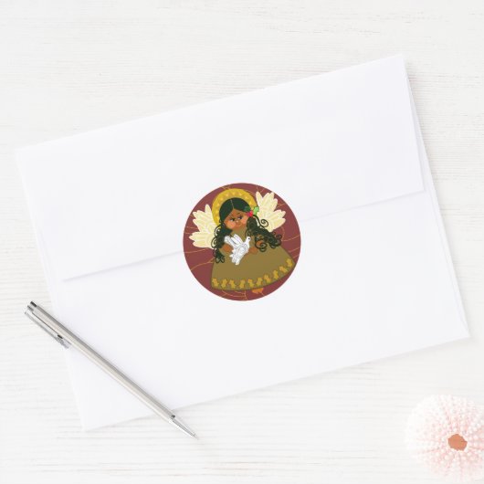 Engel met duif Sticker (Envelop)