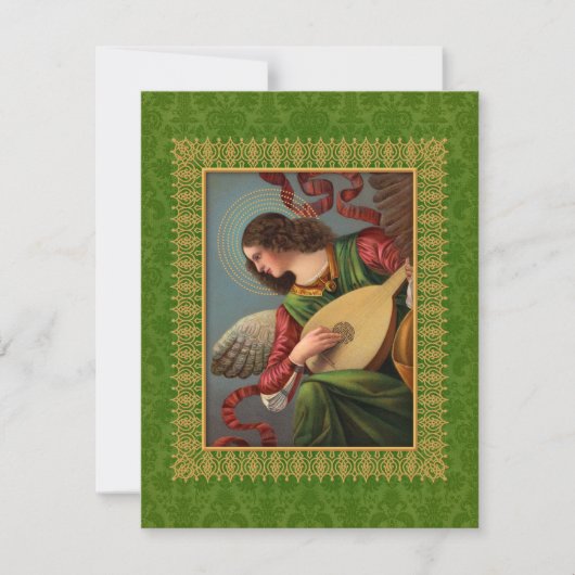 Engel met een luth kaart (Voorkant)