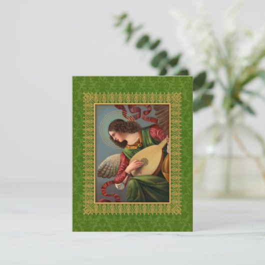 Engel met een luth kaart (Staand voorkant)