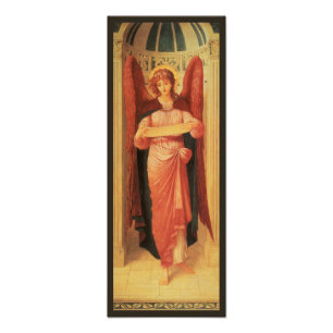 Engel met een rol door John Melhuish Strudwick Foto Afdruk