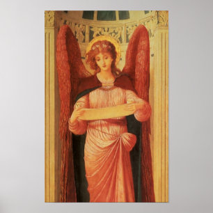 Engel met een rol door John Melhuish Strudwick Poster