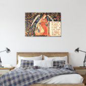 Engel met een spons bevestigd aan een staaf canvas afdruk (Insitu (Slaapkamer))