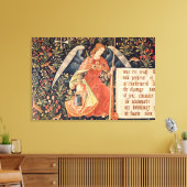 Engel met een spons bevestigd aan een staaf canvas afdruk (Insitu (Woonkamer))