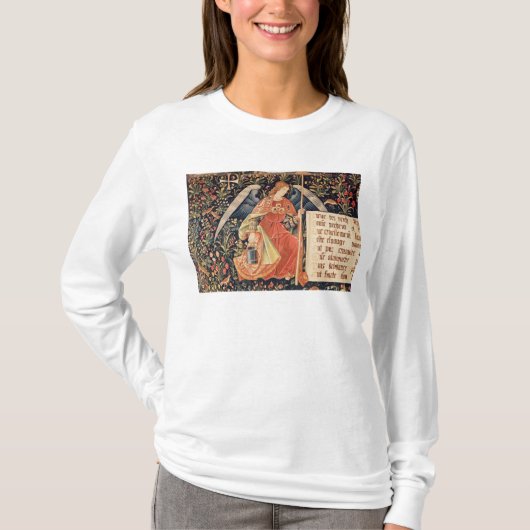 Engel met een spons bevestigd aan een staaf t-shirt (Voorkant)