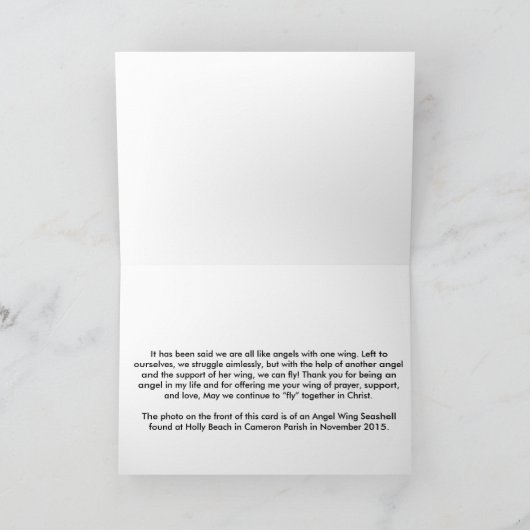 Engel met één vleugel kaart (Binnen)