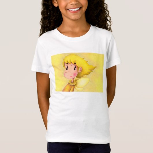 Engel met gele haar. t-shirt (Voorkant)