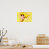 Engel met gele haren. poster (Keuken)