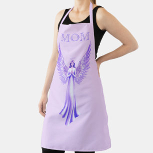 Engel Met Glitterende Vleugels Roze En Paarse Mo Schort