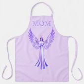 Engel Met Glitterende Vleugels | Roze En Paarse Mo Schort (Voorkant)