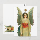 Engel met gouden ster briefkaart (Voorkant / Achterkant)