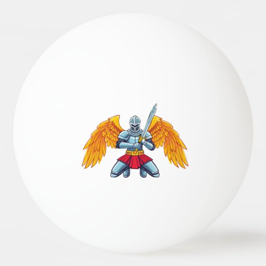 Engel met groot zwaard pingpongbal (Voorkant)