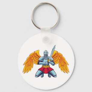 Engel met groot zwaard sleutelhanger