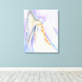 Engel met harp canvas afdruk (Insitu (Houten vloer))