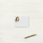 Engel Met Harp En Clematis Bloemen Post-it® Notes (Op bureau)