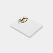 Engel Met Harp En Clematis Bloemen Post-it® Notes (Schuin)