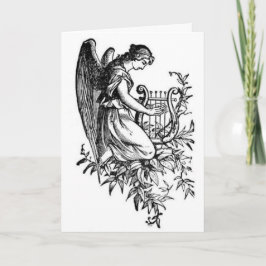 Engel met Harp en Flora Kaart