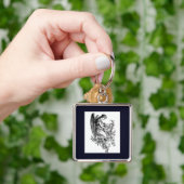 Engel Met Harp En Flora Sleutelhanger (Hand)