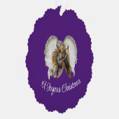 Engel met harp papier Ornament Kaart (Rechts)