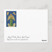 Engel met hart en Cupido Briefkaart (Achterkant)