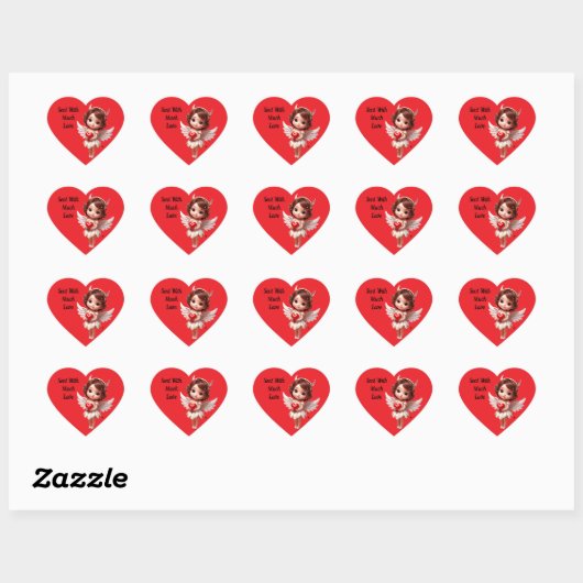 Engel Met Hart Sticker (Vel)
