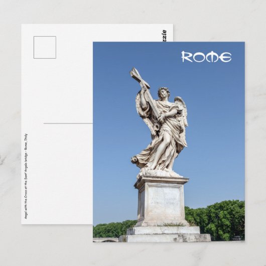 Engel met het kruis bij de brug van Sant'Angelo - Briefkaart (Voorkant / Achterkant)