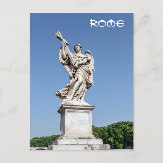 Engel met het kruis bij de Sant'Angelo-brug - Rome Briefkaart (Voorkant)