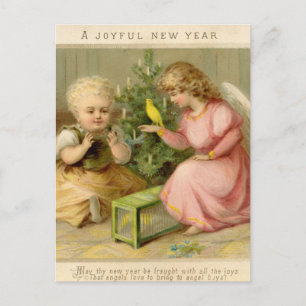  engel met het nieuwjaar van de Canarische Eilande Briefkaart