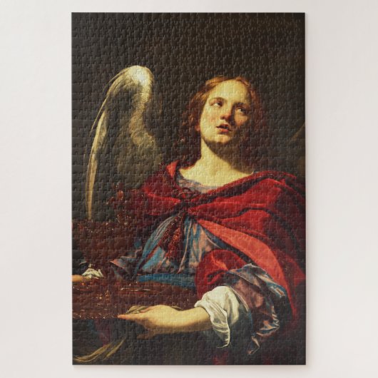 Engel met het vat en de handdoek legpuzzel (Verticaal)