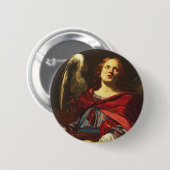 Engel met het vat en de handdoek  ronde button 5,7 cm (Voorkant /achterkant)