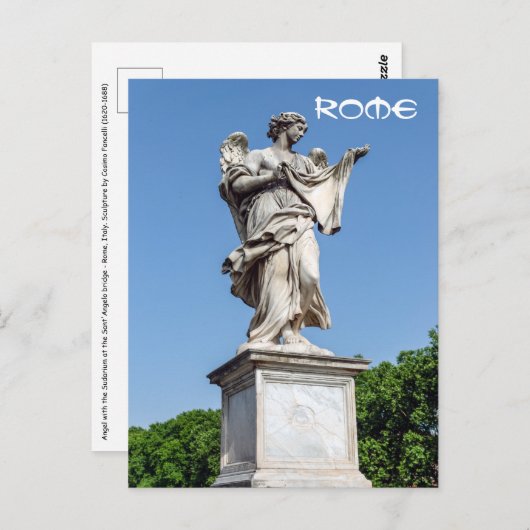 Engel met het Zweetdoek - Sant'Angelo-brug, Rome Briefkaart (Voorkant / Achterkant)