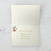 Engel met hoorn Kerst Kaart (Binnen)