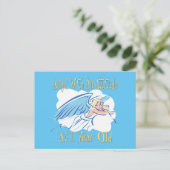 Engel met houding 1e verjaardag briefkaart (Staand voorkant)