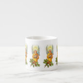Engel met hulst en mandoline espresso kop (Voorkant)