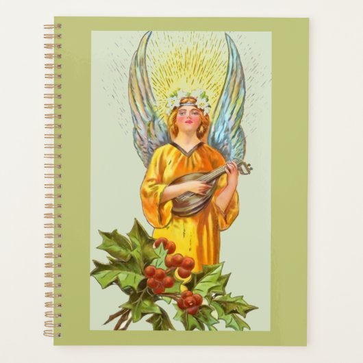 Engel met hulst en mandoline planner (Voorkant)