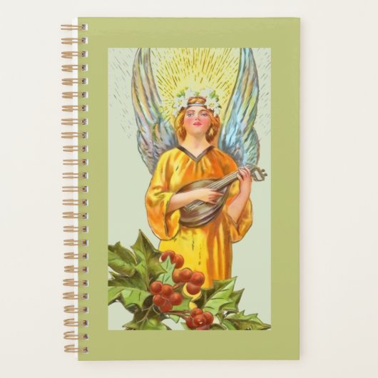 Engel met hulst en mandoline planner (Voorkant)