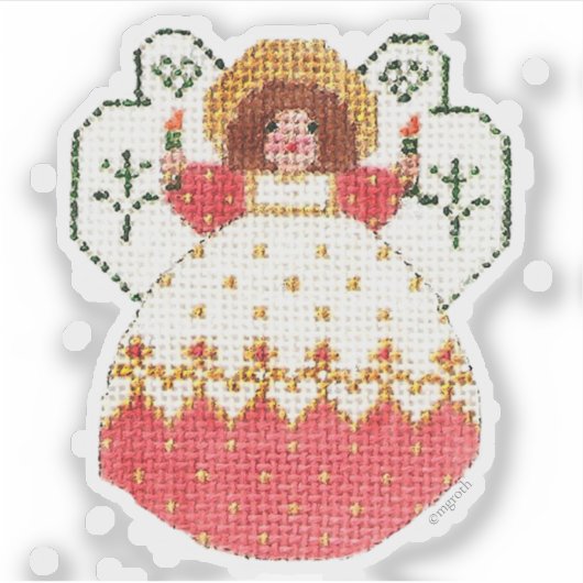 Engel met kaarsen sticker (Voorkant)