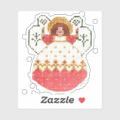 Engel met kaarsen sticker (Vel)