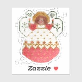 Engel met kaarsen sticker