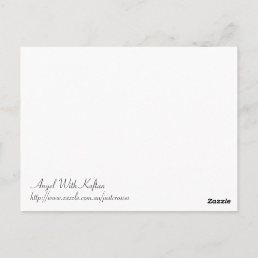 Engel met kaftan briefkaart (Achterkant)