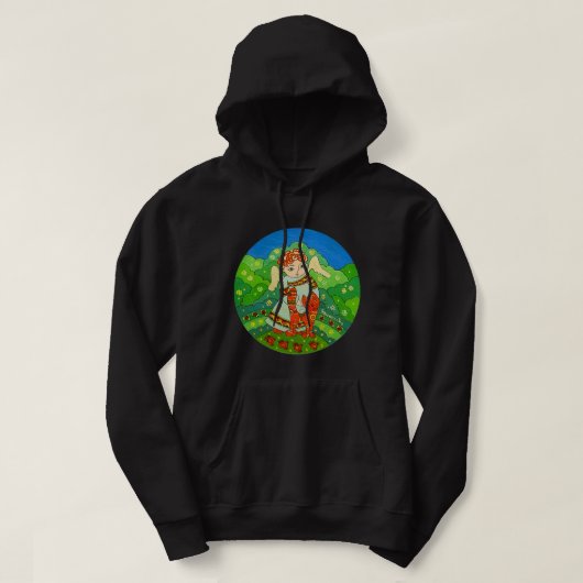 Engel met kat kerst decor 260. hoodie (Design voorkant)