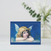Engel met kerststerren briefkaart (Staand voorkant)