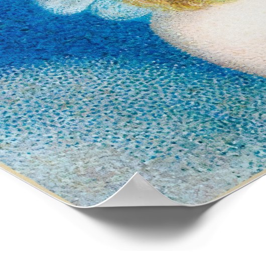 Engel met kerststerren poster (Hoek)