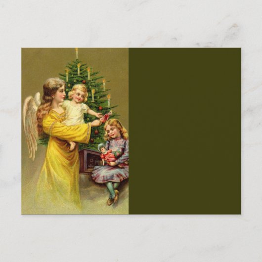 Engel met kinderen en bomen briefkaart (Voorkant)