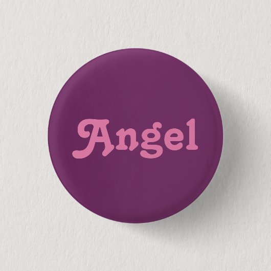 Engel met knop ronde button 3,2 cm (Voorkant)