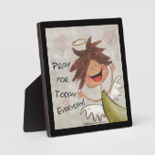 Engel met krullen - Bid vandaag en elke dag! Fotoplaat (Voorkant)