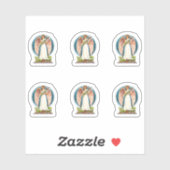  engel met lelies sticker (Vel)