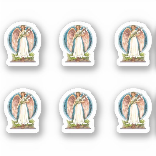  engel met lelies sticker (Voorkant)